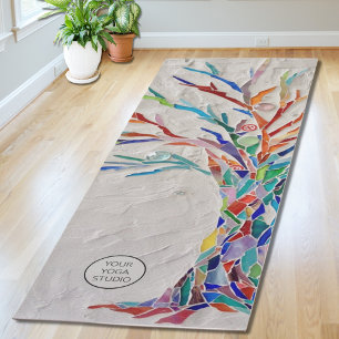 Yoga Logo Tree Of Life Mat
