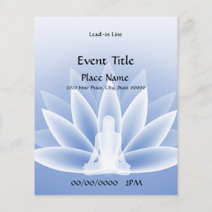 Yoga Lotus Blue Small Event Flyer