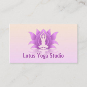 Yoga Lotus Flower Pose Business Card