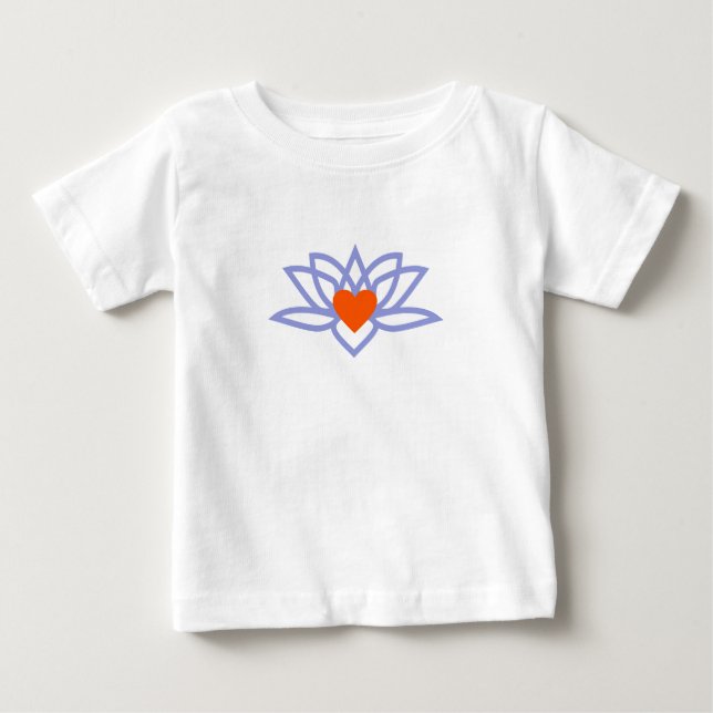 Yoga Lotus Heart Baby T-Shirt (Front)