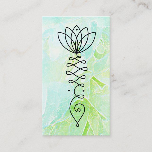 *~* Yoga  Lotus Pastel  Peony Massage Reiki Healer Business Card (Front)