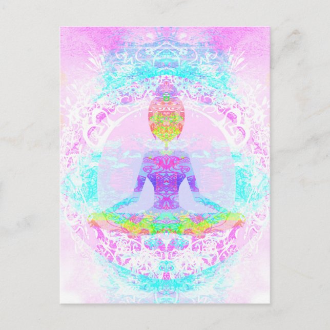 Yoga lotus pose. Postcard (Front)