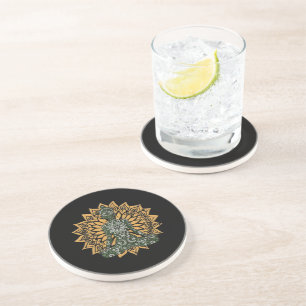 Yoga Lotus Pose Zen Graphic Coaster