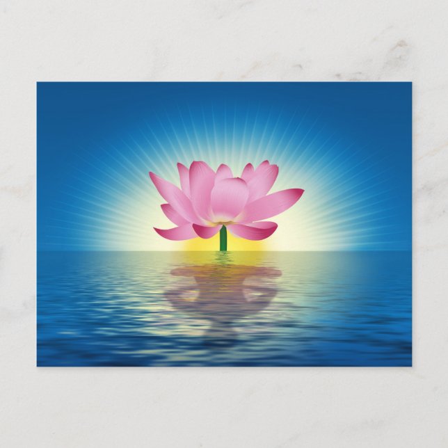 Yoga Lotus Postcard (Front)