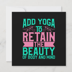 Yoga Lover Add Yoga To Retain The Beauty Holiday Card