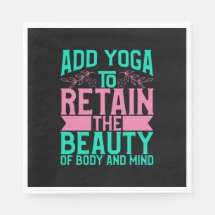 Yoga Lover Add Yoga To Retain The Beauty Napkin