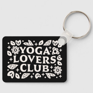Yoga lover club funny yogi friends key ring