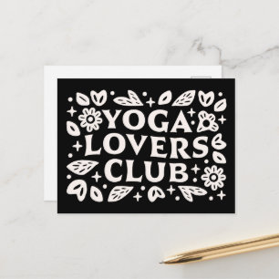 Yoga lover club funny yogi friends postcard