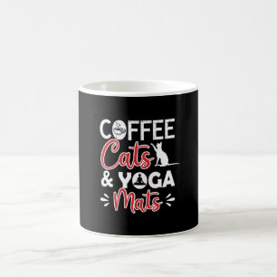 Yoga Lover Coffee Cat And Yoga Mats Mug