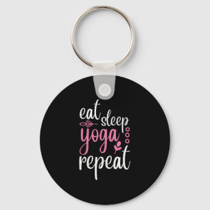 Yoga Lover Eat Sleep Yoga Repeat Key Ring