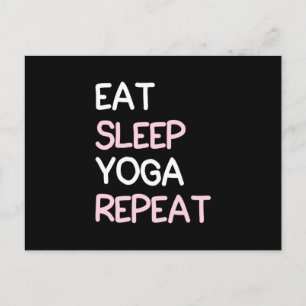 Yoga Lover Eat Sleep Yoga Repeat Postcard