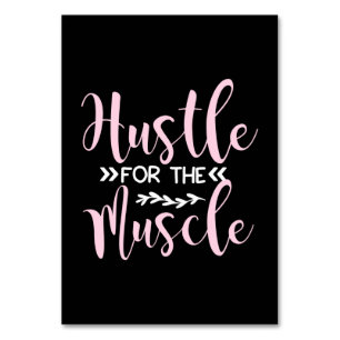 Yoga Lover Hustle For The Muscle Table Number