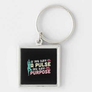 Yoga Lover   If You Have A Pulse Key Ring