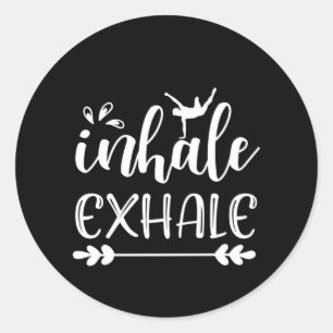 Yoga Lover   Inhale To Exhale Classic Round Sticker