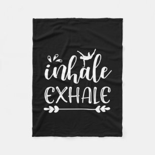 Yoga Lover Inhale To Exhale Fleece Blanket