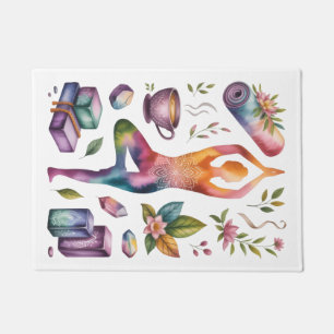 Yoga lover inspired zen lifestyle  doormat