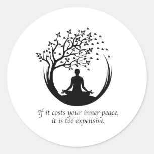 Yoga Lover Meditation Yoga Namaste Inspiration If Classic Round Sticker