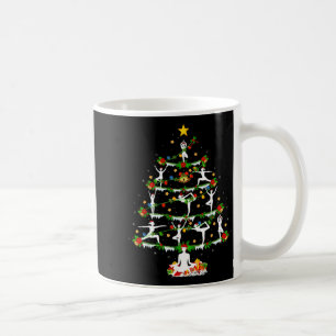 Yoga Lover Xmas Lighting Yoga Christmas Tree  Coffee Mug