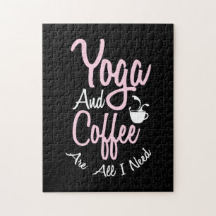 Yoga Lover Yoga And Coffee Are All I Need Jigsaw Puzzle