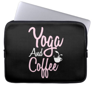 Yoga Lover Yoga And Coffee Laptop Sleeve