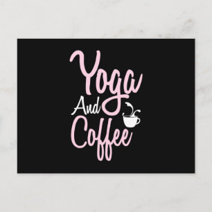 Yoga Lover   Yoga And Coffee Postcard