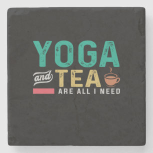 Yoga Lover Yoga And Tea Are All I Need Stone Coaster