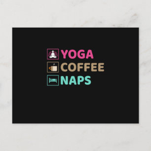 Yoga Lover   Yoga Coffee Naps Postcard