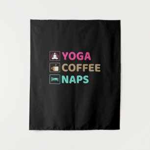 Yoga Lover Yoga Coffee Naps Tapestry