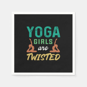 Yoga Lover Yoga Girls Are Twisted Napkin
