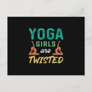 Yoga Lover   Yoga Girls Are Twisted Postcard