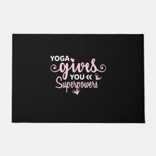 Yoga Lover Yoga Gives You Superpowers Doormat