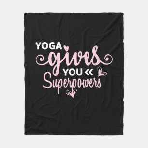 Yoga Lover Yoga Gives You Superpowers Fleece Blanket