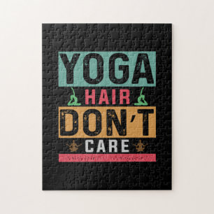 Yoga Lover Yoga Hair Do Not Care Jigsaw Puzzle