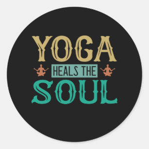 Yoga Lover Yoga Heals The Soul Classic Round Sticker