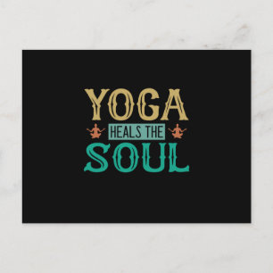 Yoga Lover   Yoga Heals The Soul Postcard