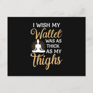 Yoga Lover Yoga I Wish My Wallet Postcard