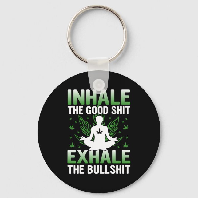 Yoga Lover | Yoga Inhale The Good Key Ring (Front)
