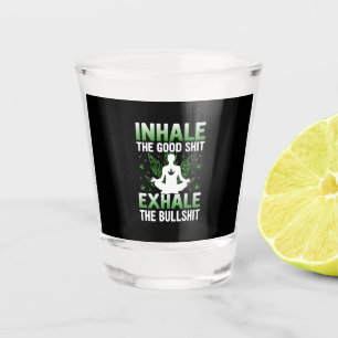 Yoga Lover Yoga Inhale The Good Shot Glass