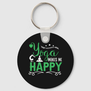 Yoga Lover Yoga Make Me Happy Key Ring