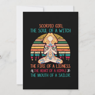 Yoga Lover | Yoga Scorpio Girl Invitation