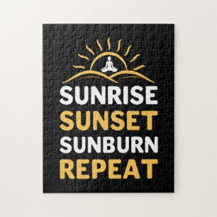 Yoga Lover   Yoga Sunrise Sunset Sunburn Repeat Jigsaw Puzzle