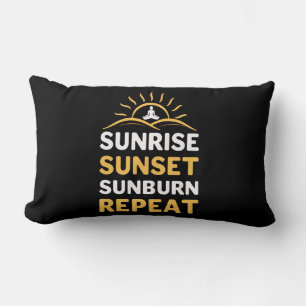 Yoga Lover Yoga Sunrise Sunset Sunburn Repeat Lumbar Cushion