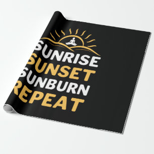 Yoga Lover Yoga Sunrise Sunset Sunburn Repeat Wrapping Paper