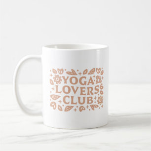 Yoga lovers club funny yogi girl aesthetic coffee mug