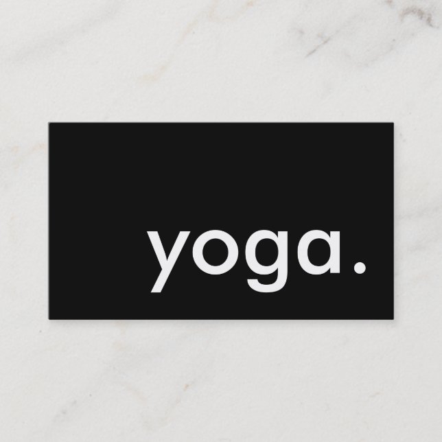 yoga. loyalty punch card (Front)