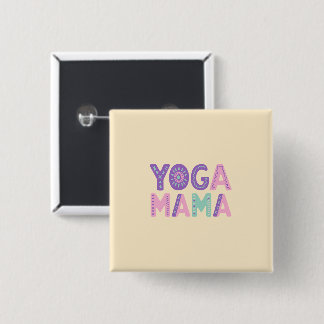 Yoga Mama Pastel Button Badge