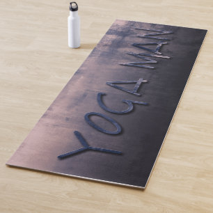 Yoga Man Blue Mallow rustic Mat