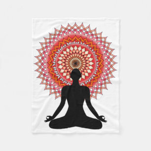 Yoga Mandala Moroccan Seated Design,yoga Gift Idea Fleece Blanket