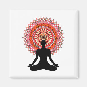 Yoga Mandala Moroccan Seated Design,yoga Gift Idea Magnet