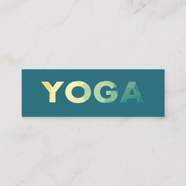 Yoga Mandala Personal trainer promo Mini Business Card (Front)
